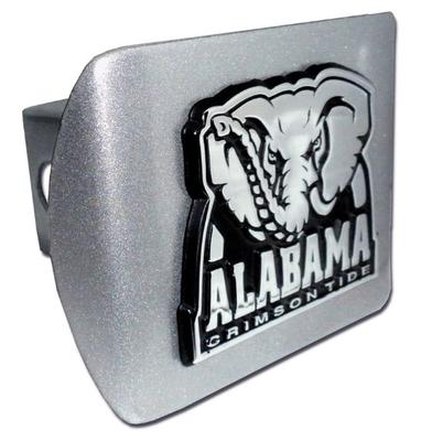 Alabama Elephant Chrome Emblem Metal Hitch Cover