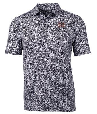 Mississippi State Cutter & Buck Pike Magnolia Print Polo