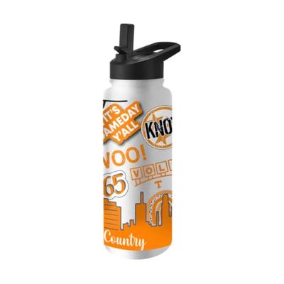 Tennessee 34 Oz Stickers Quencher Bottle