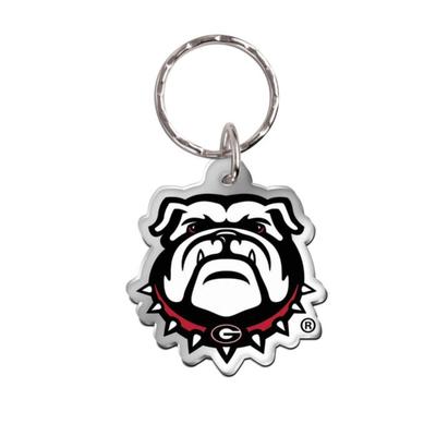 Georgia Bulldog Freeform Keychain