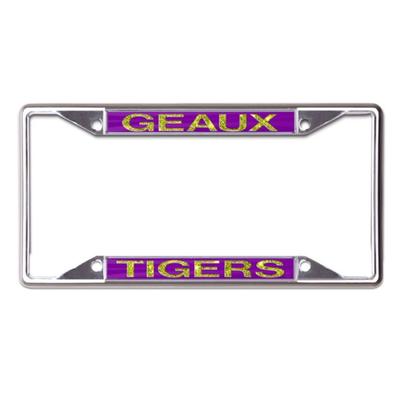 LSU Glitter Geaux Tigers License Plate Frame