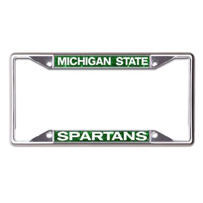 Michigan State Glitter License Plate Frame