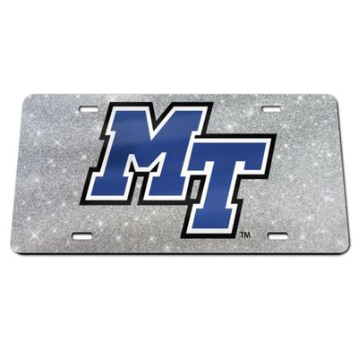 MTSU Glitter License Plate