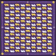  Spirit Tiger In Purple And Gold Scarf Bandana