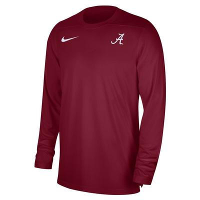 Alabama Nike Dri-Fit UV Coaches Long Sleeve Top