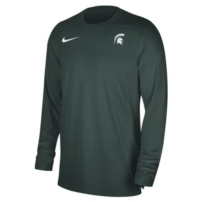 Michigan State Nike Dri-Fit UV Coaches Long Sleeve Top
