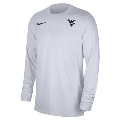 West Virginia Nike Dri-Fit UV Coaches Long Sleeve Top