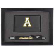  App State Business Card Holder And Pen Set