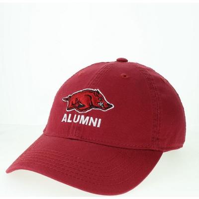 Arkansas Legacy Razorback Logo Over Alumni Adjustable Hat