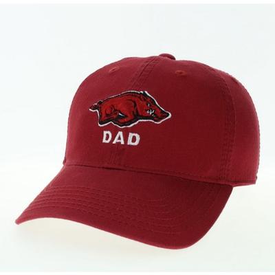 Arkansas Legacy Razorback Logo Over Dad Adjustable Hat