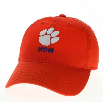 Clemson Legacy Logo Over Mom Adjustable Hat