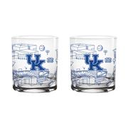  Kentucky 14 Oz Campus Rocks Glass