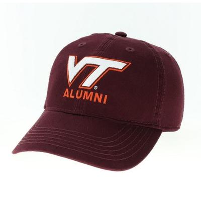 Virginia Tech Legacy Logo Over Alumni Adjustable Hat