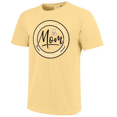 Appalachian State Mom Script Stamp Comfort Colors Tee