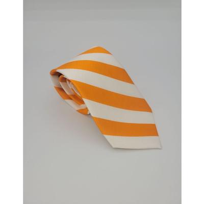 Loyalty Brand Products Orange and White Thick Stripe Tie