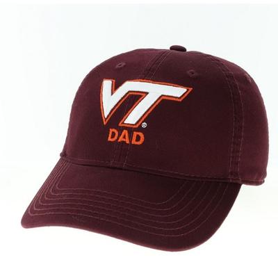 Virginia Tech Legacy Logo Over Dad Adjustable Hat