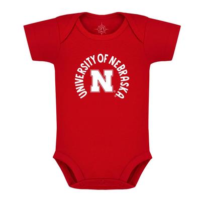 Nebraska Infant Arch/Logo Print Bodysuit