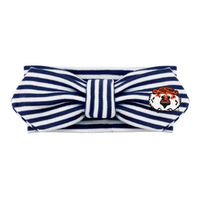 Auburn Infant Creative Knitwear Striped Knot Aubie Logo Headband