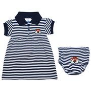  Auburn Infant Striped Gameday Dress With Bloomer