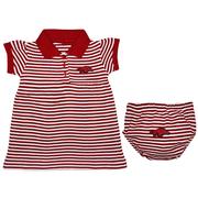  Arkansas Infant Striped Gameday Dress With Bloomer