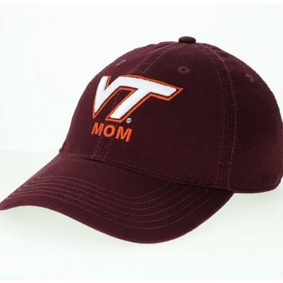 Virginia Tech Legacy Logo Over Mom Adjustable Hat