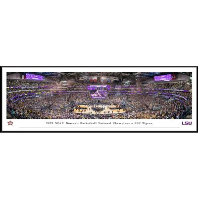LSU 2023 Women's Basketball National Championship Panoramic Picture (Standard Frame)