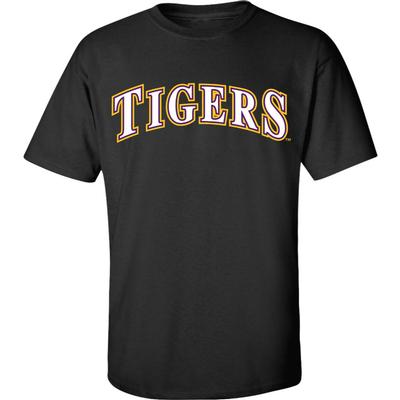 LSU Tigers Arch Baseball Tee BLACK