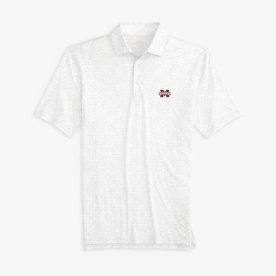 Mississippi State Southern Tide Clubbing Print Performance Polo