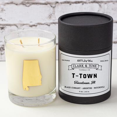 T-Town 11 Oz Soy Candle - Rocks Glass