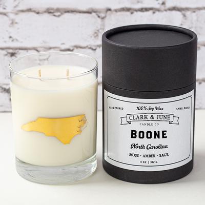 Boone 11 Oz Soy Candle - Rocks Glass