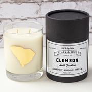  Clemson 11 Oz Soy Candle - Rocks Glass