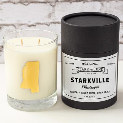 Starkville 11 Oz Soy Candle - Rocks Glass