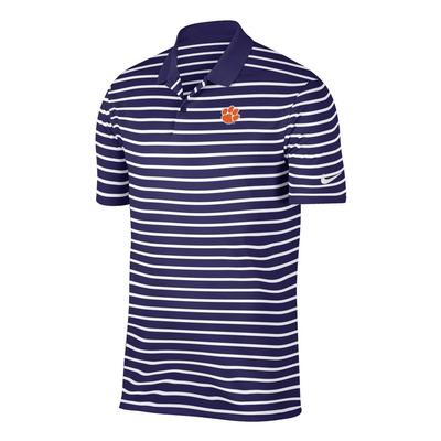 Clemson Nike Golf Victory Stripe Polo ORCHID