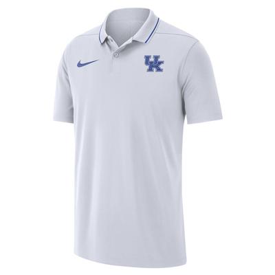 Kentucky Nike Dri-Fit Coaches Polo WHITE