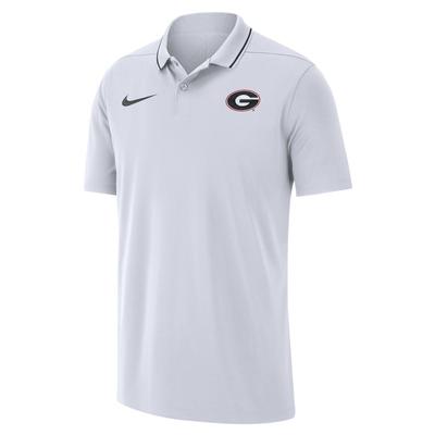 Georgia Nike Dri-Fit Coaches Polo WHITE