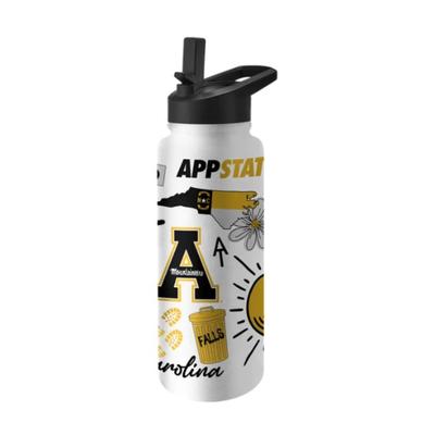 App State 34 Oz Stickers Quencher Bottle