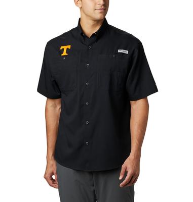 Tennessee Columbia Tamiami Short-Sleeve Shirt BLACK