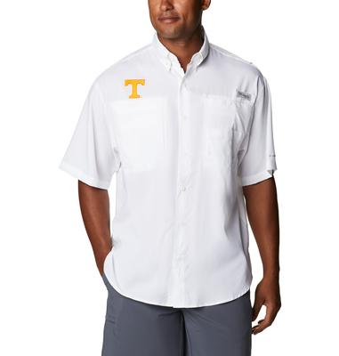 Tennessee Columbia Tamiami Short-Sleeve Shirt WHITE