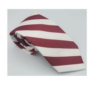 Loyalty Brand Products Crimson and White Thick Stripe Tie