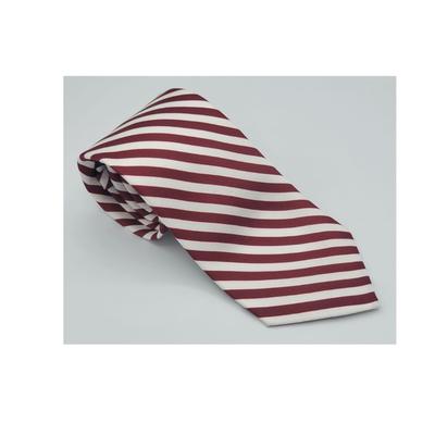 Loyalty Brand Products Crimson and White Thin Stripe Tie