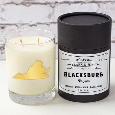 Blacksburg 11 Oz Soy Candle - Rocks Glass