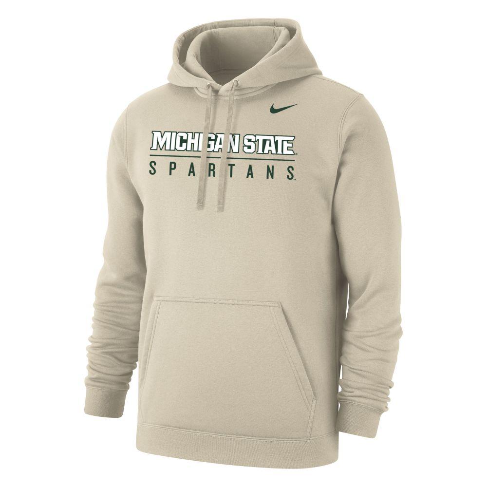 Spartans | Michigan State Nike Wordmark Over Mascot Hoodie | Alumni Hall
