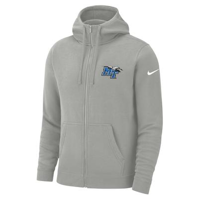 MTSU Nike Club Fleece Full Zip Hoodie