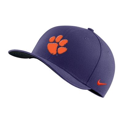 Clemson Nike Swoosh Raised Logo Flex Fit Hat