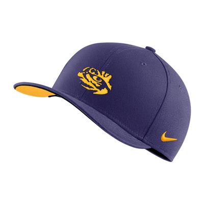 LSU Nike Swoosh Raised Logo Flex Fit Hat