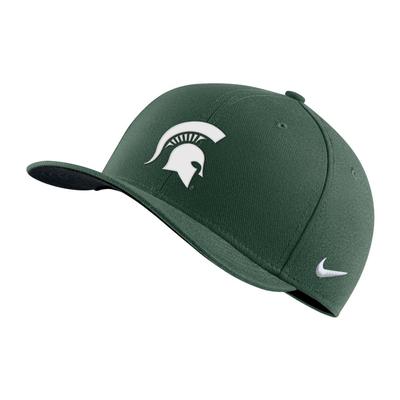 Michigan State Nike Swoosh Raised Logo Flex Fit Hat