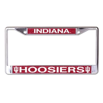 Indiana Glitter Red License Plate Frame