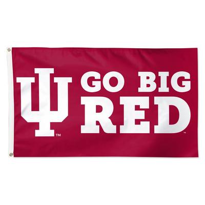Indiana 3 x 5 Go Big Red Flag