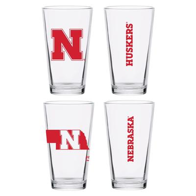 Nebraska 16 Oz Core Pint Glass