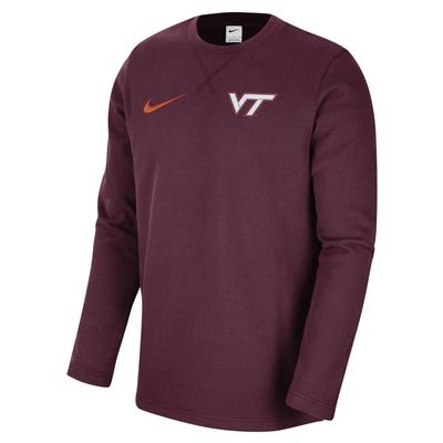 Virginia Tech Nike Crew Long Sleeve Top